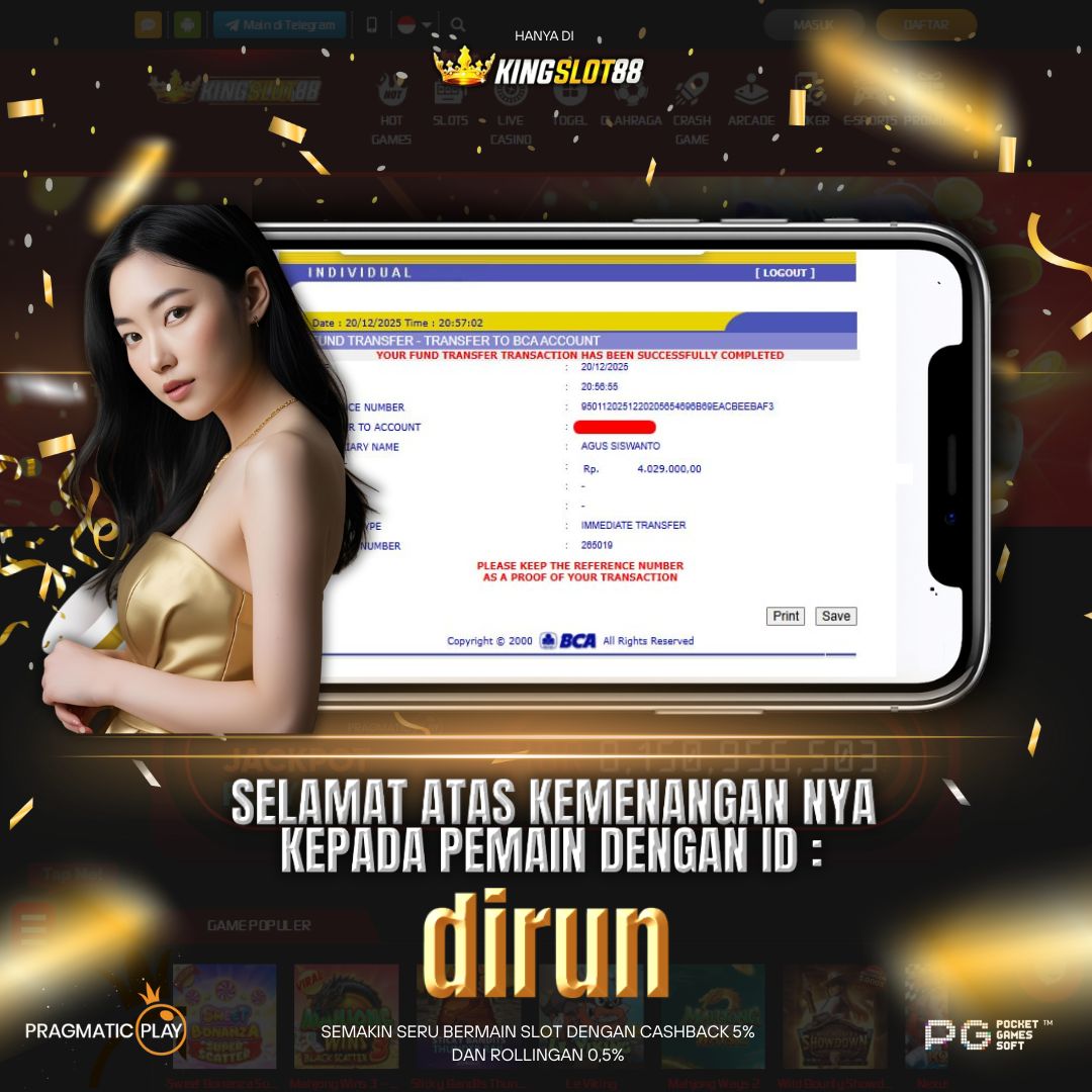SELAMAT ATAS KEMENANGANNYA UNTUK ID :dirun